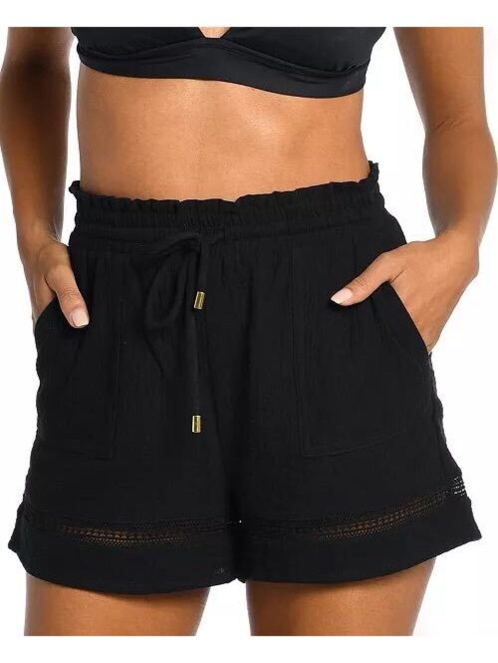 La Blanca Women's Seaside Cotton Shorts Cover-Up